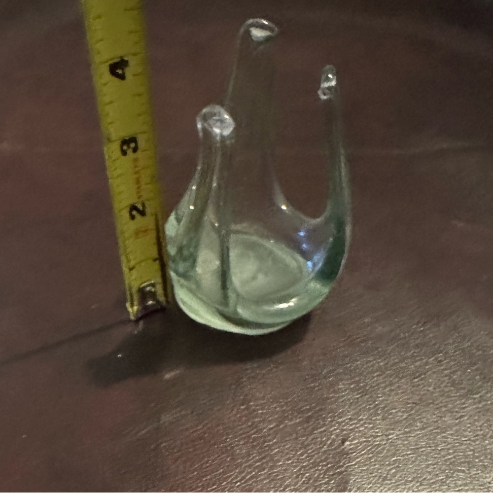 Hand blown glass votive holder - Picture 4 of 7